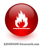 flame red computer icon on white background flame red computer icon on white background