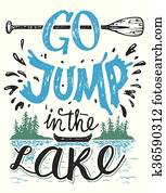 Go jump in the lake house decor sign Go jump in the lake house decor sign