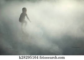 Kid and mist