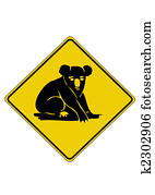 Koala road sign from australia Koala road sign from australia