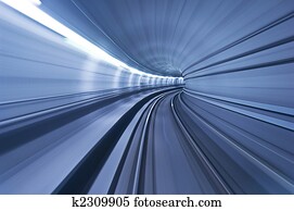 metro tunnel in high speed