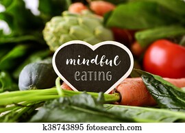 raw vegetables and text mindful eating raw vegetables and text mindful eating
