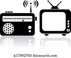 Tv radio icons Tv radio icons