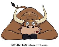 verwirrt, stier verwirrt, stier