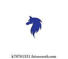 Wolf vector icon Wolf vector icon