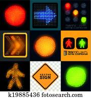 矢量, tracffic, 光, 彙整