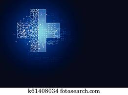 Abstract health science consist health plus digital technology concept modern medical technology, Treatment, medicine on hi tech future blue background. for template, web design or presentation. Abstract health science consist health plus digital technology concept modern medical technology, Treatment, medicine on hi tech future blue background. for template, web design or presentation.