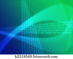 Digits data abstract illustration