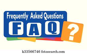 FAQ (frequently asked questions) banner or label FAQ (frequently asked questions) banner or label