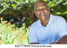Happy Senior African American Man