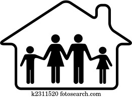 House family parents and children safe in rounded home House family parents and children safe in rounded home
