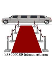 limousine and red carpet concept limousine and red carpet concept