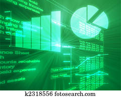 Spreadsheet business charts illustration Spreadsheet business charts illustration