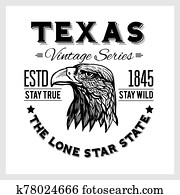 texas, -, altmodisch, typographie, mit, a, adler, kopf texas, -, altmodisch, typographie, mit, a, adler, kopf