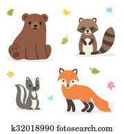 יער, בעלי חיים, וקטור, דוגמה