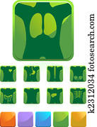 רנטגן, איקון, כפתר, קבע