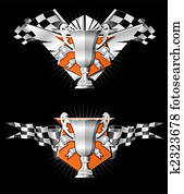 carreras, emblemas, serie