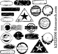 Empty rubber stamps