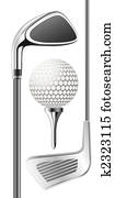 Golf club and ball Golf club and ball