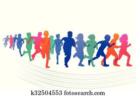 Kinder, Wettlauf.eps