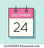 December 24 Clipart | k9503772 | Fotosearch