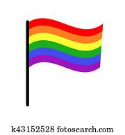 Vector gay LGBT rights rainbow flag Vector gay LGBT rights rainbow flag