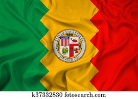 Waving Flag of Los Angeles, California Waving Flag of Los Angeles, California