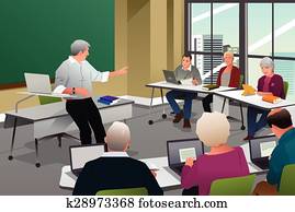 Adults in a College Classroom Adults in a College Classroom