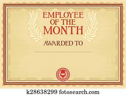 empregado, de, a, mês, -, certificado