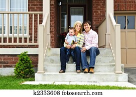 família feliz, casa