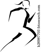 Female Runner Stylized Female Runner Stylized