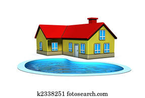 isolated house with swimming pool isolated house with swimming pool