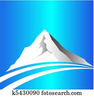 montanha, e, estrada