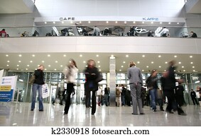 People in business center