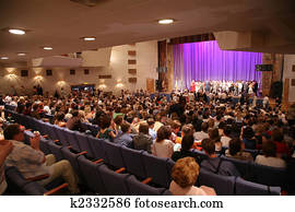 pessoas, concert salão