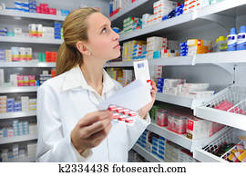 pharmacist searching the right medicine pharmacist searching the right medicine