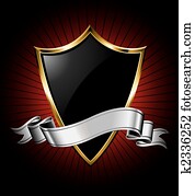 schwarz, schutzschirm, und, silber, schleifchen schwarz, schutzschirm, und, silber, schleifchen