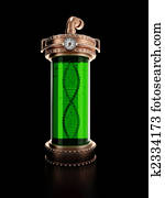 steampunk, מעבדה, בקבוק