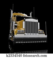 Yellow heavy truck Yellow heavy truck