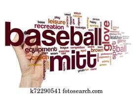 Baseball mitt word cloud