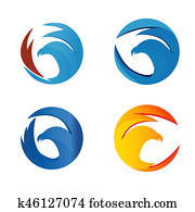 Elegant eagle logo concept Elegant eagle logo concept