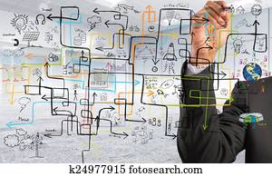 homem negócios, ache uma solução