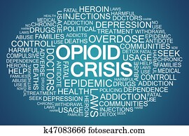 opioid, crise, palavra, nuvem