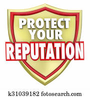Protect Your Reputation Shield Words Protect Your Reputation Shield Words