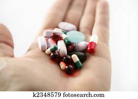 pílulas, sobre, branca, saúde, ou, suicídio