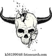 Broken Skull Illustration Broken Skull Illustration