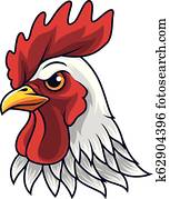 Chicken rooster head mascot Chicken rooster head mascot