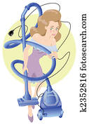 Cleaning girl Cleaning girl