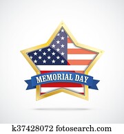 Golden Star USA Flag Memorial Day Golden Star USA Flag Memorial Day