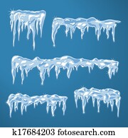 Ice sheets with icicles Ice sheets with icicles